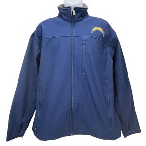Chargers NFL Men's XL Blue Full‎ Zip Mock Neck Jacket